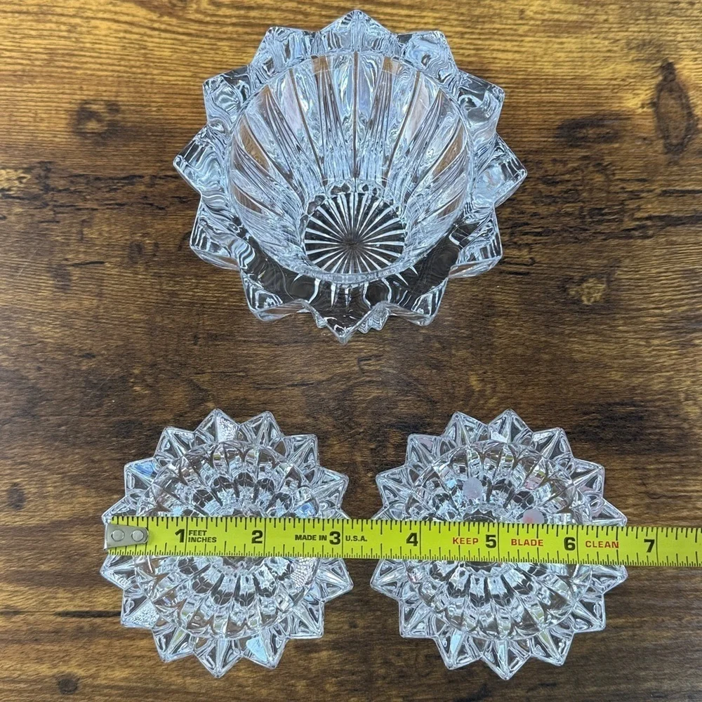 Elegant Crystal Bowl and Dish Set